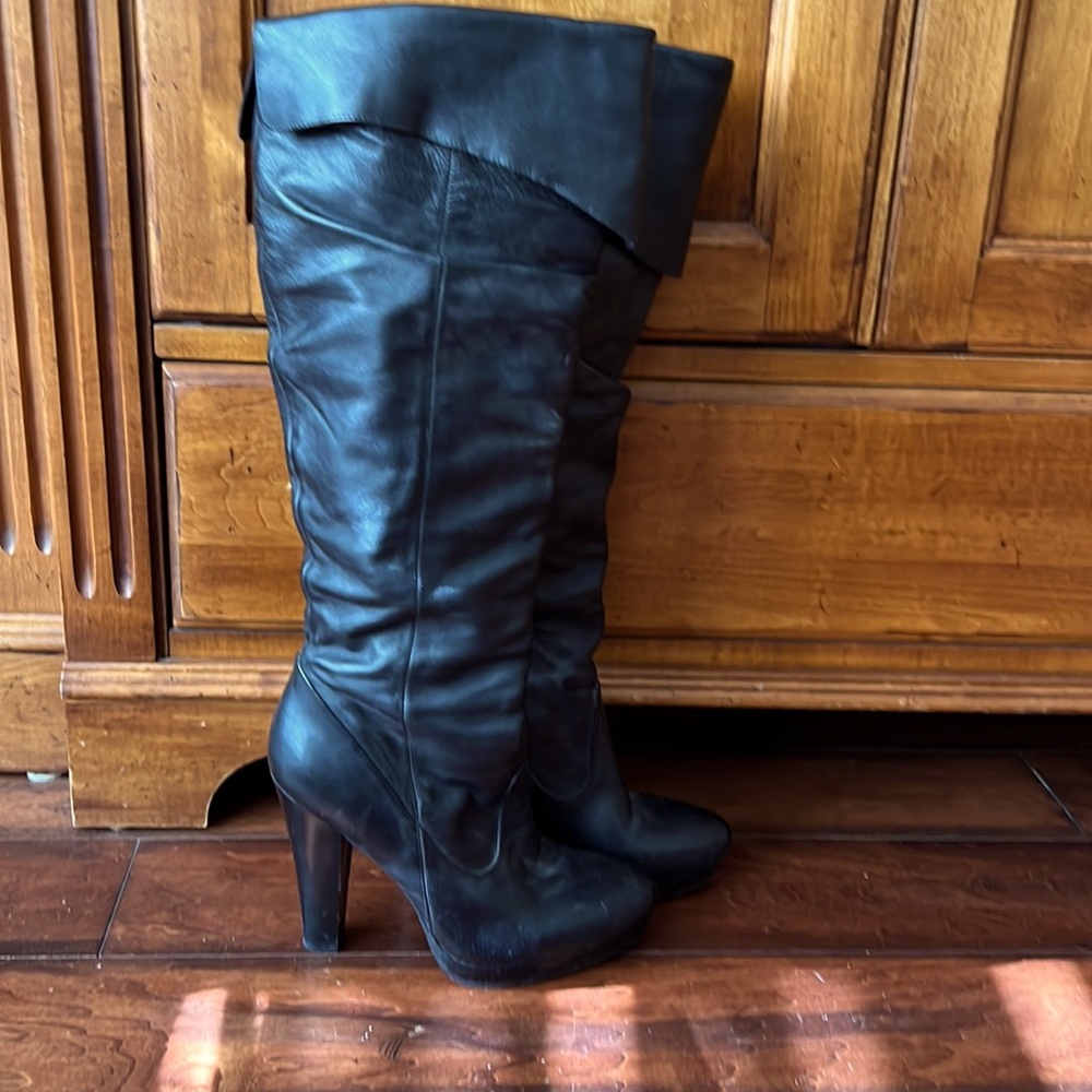 Black knee high boots